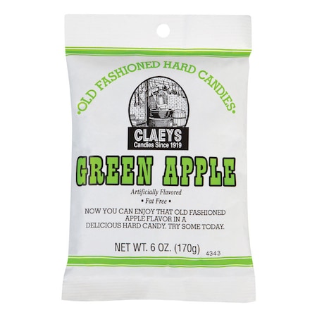 CLAEYS CANDY Green Appl Hard Candy6Oz 691